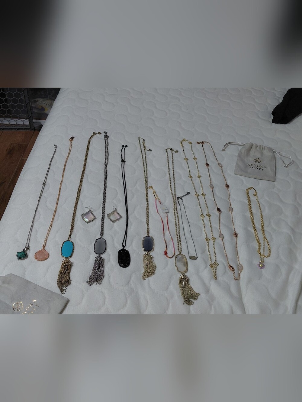 Kendra Scott Gold and Black Tassel Quartz Pendant Necklace Bundles.